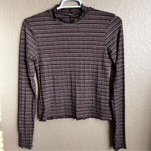 Intimately Free Striped Long Sleeve Knit Top